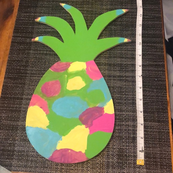 Hand Crafted Other - 💜🌟🍍{Pineapple} Hand painted wood decor 🍍🌟💜